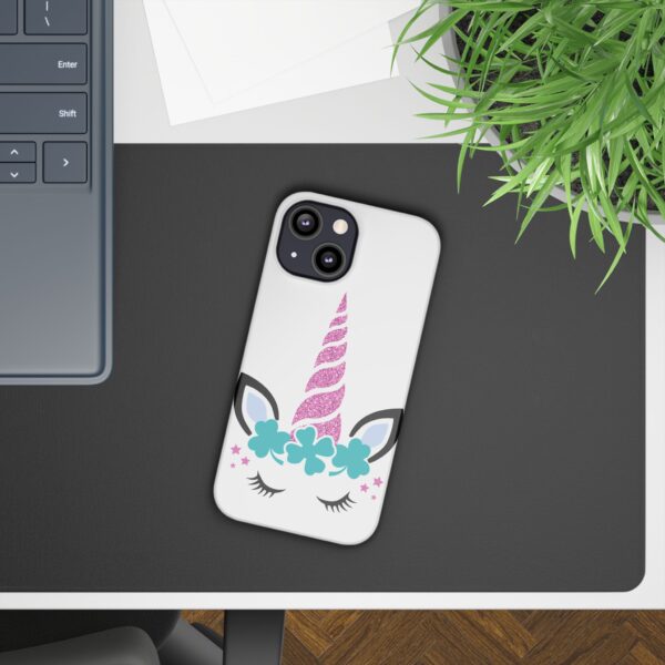 Unicorn Slim Case - Cute Phone Cover, Fantasy Gift, Colorful Phone Accessory, Kids Birthday, Magical Charm - Image 4